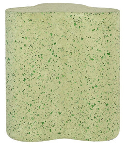 Casa Padrino Luxus Terrazzo Naturstein Beistelltisch / Hocker Gr�n 41,5 x 41,5 x H. 45 cm - Wohnzimmer M�bel - Hotel M�bel - Naturstein M�bel - Luxus M�bel - Luxus Einrichtung