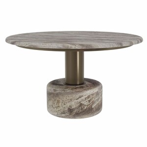 Casa Padrino Luxus Travertin Couchtisch Grau  70 cm - Luxus Wohnzimmer M�bel