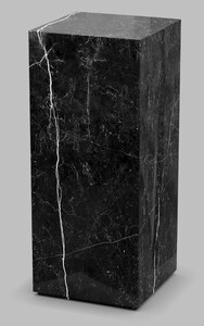 Casa Padrino Luxus Marmor Beistelltisch Schwarz 30 x 30 x H. 70 cm - Deko Marmor Sule - Luxus Marmor Wohnzimmer Mbel