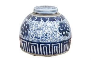 Casa Padrino Luxus Vase  30 x H. 23 cm - Bauchiges Vorratsgef�� aus Porzellan - Luxus Deko Accessoires