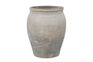 Casa Padrino Luxus Vase 48 x 48 x H. 61 cm - Gro�e Terrakotta Vase im rustikalen Antik-Look - Luxus Deko Accessoires