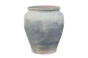 Casa Padrino Luxus Vase 52 x 52 x H. 62 cm - Gro�e Terrakotta Vase im rustikalen Antik-Look - Luxus Deko Accessoires