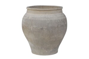 Casa Padrino Luxus Vase 55 x 55 x H. 59 cm - Gro�e Terrakotta Vase im rustikalen Antik-Look - Luxus Deko Accessoires