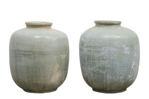 Casa Padrino Luxus Vase Blau  24 x H. 30 cm - Bauchige Deko Vase aus Keramik in Blau - Luxus Deko Accessoires