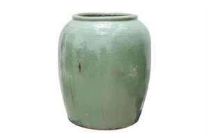 Casa Padrino Luxus Vase Gr�n  65-70 x H. 75-80 cm - Riesige Bodenvase in Jadegr�n im Antik-Look - Luxus Deko Accessoires