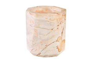 Casa Padrino Luxus Vase Mehrfarbig 14 x 14 x H. 16 cm - Vase und Weink�hler aus hochwertigem Sandstein - Luxus Deko Accessoires