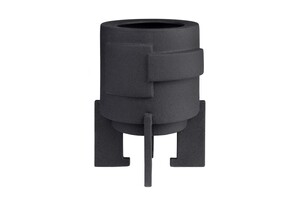 Casa Padrino Luxus Vase Schwarz 22 x 22 x H. 29 cm - Deko Vase aus Steingut mit Black Diamond Glasur - Luxus Deko Accessoires