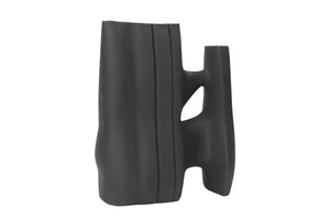 Casa Padrino Luxus Vase Schwarz 32 x 15 x H. 41 cm - Keramik Vase der Linked Serie mit strukturierter Oberfl�che - Luxus Deko Accessoires