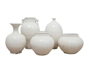 Casa Padrino Luxus Vasen 5er Set H. 13-25 cm - 5 Keramik Vasen in unterschiedlichen Formen und Gr��en - Luxus Deko Accessoires