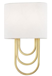 Casa Padrino Luxus Wandleuchte Antik Messing / Wei� 20,3 x 9,5 x H. 34,3 cm - Designer Wandlampe mit Lampenschirm