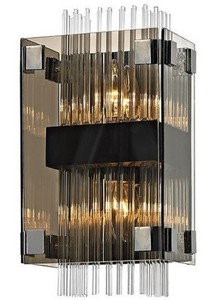 Casa Padrino Luxus Wandleuchte Silber / Dunkelbronze 20,3 x 14 x H. 35,6 cm - Hotel & Restaurant Wandlampe