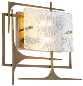 Casa Padrino Designer Wandleuchte Antik Messingfarben 39 x 9 x H. 35 cm - Wohnzimmer Wandleuchte - Hotel Wandleuchte - Luxus Kollektion