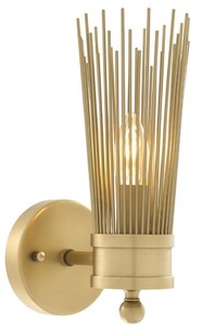 Casa Padrino Luxus Wandleuchte Antik Messingfarben 11 x 18,5 x H. 29,5 cm - Luxus Kollektion