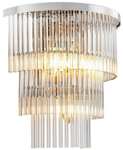 Casa Padrino Luxus Wandleuchte Silber 33 x 17 x H. 32,5 cm - Wohnzimmer Wandleuchte - Hotel Wandleuchte - Luxus Kollektion