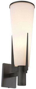Casa Padrino Luxus Wandleuchte Bronzefarben / Wei 13 x 19 x H. 40,5 cm - Elegante Metall Wandlampe mit Glas Lampenschirm - Luxus Leuchten