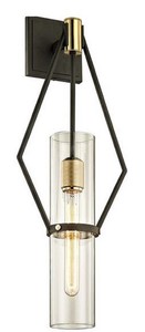 Casa Padrino Luxus Wandleuchte Bronze / Messing 24,1 x 14,6 x H. 64,8 cm - Designer Wohnzimmer Wandlampe