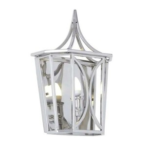 Casa Padrino Luxus Wandleuchte Silber 37 x 18 x H. 58 cm - Laternen Wandleuchte mit Klarglas