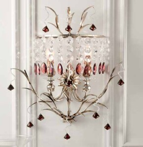 Casa Padrino Barock Wandleuchte Silber B. 45 x T. 55 cm 2-flammig - Handgefertigte Leuchte aus Italien - Barock Leuchten