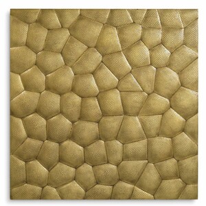 Casa Padrino Luxus Wandrelief Vintage Messing 120 cm - Quadratisches Wandbild mit 3D Effekt - Luxus Wanddeko - Hotel & B�ro Deko