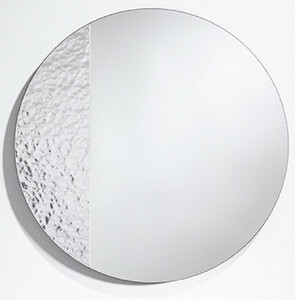 Casa Padrino Luxus Wandspiegel  58 cm - Runder Spiegel mit strukturierter Oberfl�che - Wohnzimmer Spiegel - Garderoben Spiegel - Luxus Qualit�t