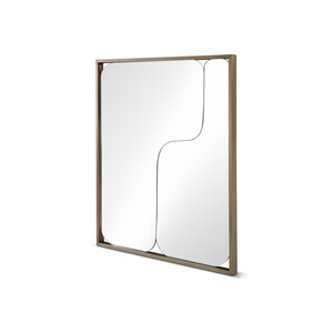 Casa Padrino Luxus Wandspiegel 100 x 120 x H. 5 cm - Eleganter Wandspiegel - Moderne Wohnzimmer M�bel - Luxus Qualit�t
