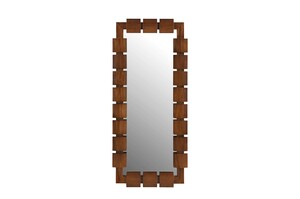 Casa Padrino Luxus Wandspiegel Braun 80 x 4 x H. 180 cm - Gro�er Wandspiegel in ganzer K�rperh�he mit schlankem Rahmen aus Mahagoniholz - Luxus Deko Accessoires