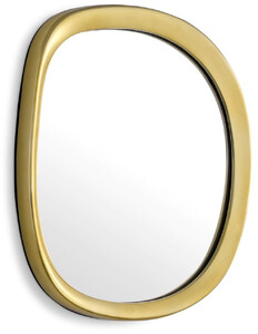 Casa Padrino Luxus Wandspiegel Gold 43,5 x 4 x H. 45 cm - Aluminium Wohnzimmer Spiegel - Schlafzimmer Spiegel - Garderoben Spiegel - Luxus M�bel - Luxus Interior