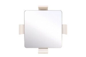 Casa Padrino Luxus Wandspiegel Cremewei� 105 x 15 x H. 105 cm - Quadratischer Wandspiegel Genkan mit tiefem Keramikrahmen - Luxus Deko Accessoires