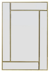 Casa Padrino Luxus Edelstahl Spiegel / Wandspiegel Gold 60 x H. 90 cm - Luxus Kollektion