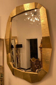 Casa Padrino Luxus Wandspiegel Gold 100 x H. 120 cm - Rechteckiger Wohnzimmer Spiegel - Schlafzimmer Spiegel - Garderoben Spiegel - Luxus Mbel - Luxus Interior - Luxus Qualitt