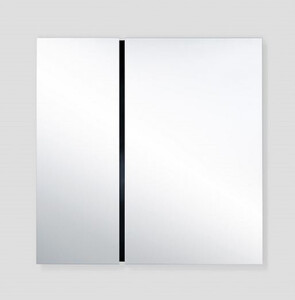 Casa Padrino Luxus Wandspiegel Schwarz 150 x 3,5 x H. 150 cm - Wohnzimmer Spiegel - Schlafzimmer Spiegel - Garderoben Spiegel - Luxus Mbel - Luxus Interior - Luxus Qualitt