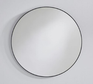 Casa Padrino Luxus Spiegel Schwarz  85 cm - Runder Wandspiegel mit Metallrahmen - Garderoben Spiegel - Schlafzimmer Spiegel - Luxus Mbel