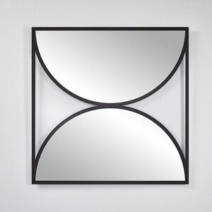 Casa Padrino Luxus Wandspiegel Schwarz 90 cm - Luxus M�bel