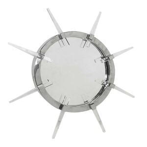 Casa Padrino Luxus Wandspiegel Silber  67 cm - Sonnenspiegel mit Acrylst�ben