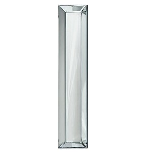 Casa Padrino Luxus Wandspiegel Silber 15 x 5 x H. 130 cm - Schmale Spiegelleiste mit Facettenschliff