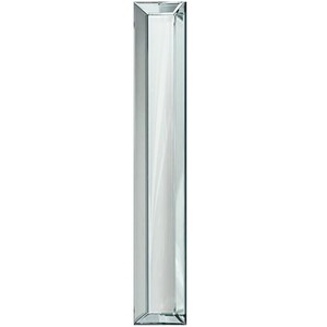 Casa Padrino Luxus Wandspiegel Silber 15 x 5 x H. 190 cm - Schmale Spiegelleiste mit Facettenschliff
