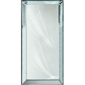 Casa Padrino Luxus Wandspiegel Silber 50 x 3 x H. 157 cm - Hoher Spiegel mit facettiertem Spiegelrahmen