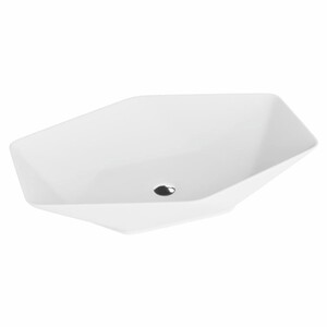 Casa Padrino Luxus Waschbecken Schale Hochglanz Wei� 56,5 cm - Badezimmer Accessoires