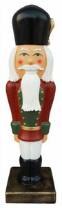 Casa Padrino Weihnachts Deko Skulptur Nussknacker Mehrfarbig 26 x 26 x H. 97 cm - Wetterbestndige Dekofigur - Weihnachts Deko Accessoires