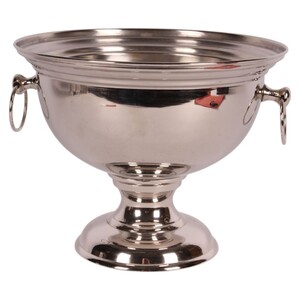 Casa Padrino Luxus Weink�hler Silber  28 x H. 22 cm - Sektk�hler Pokal mit Ringgriffen