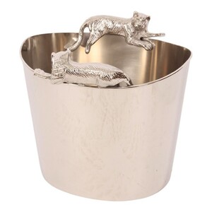 Casa Padrino Luxus Weink�hler Silber 35 x 28 x H. 26 cm - Sektk�hler aus versilbertem Messing