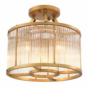 Casa Padrino Luxus Wohnzimmer Deckenleuchte Antik Messing  45 cm - Luxus Leuchten