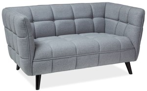 Casa Padrino Luxus Sofa Grau / Schwarz 142 x 85 x H. 78 cm - Wohnzimmer Couch - Luxus Mbel