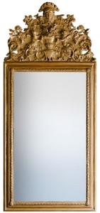 Casa Padrino Barock Spiegel Gold 93 x H. 207 cm - Prunkvoller handgefertigter Wandspiegel mit wundersch�nen Verzierungen