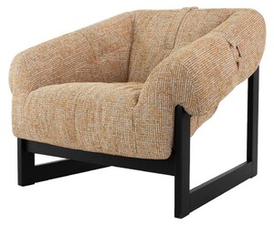 Casa Padrino Luxus Wohnzimmer & Hotel Sessel Beige / Schwarz H. 69 cm - Luxus M�bel