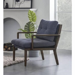 Casa Padrino Luxus Wohnzimmer & Hotel Sessel Blau / Braun 65 x 85 x H. 85 cm - Luxus M�bel