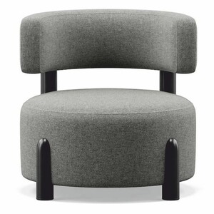 Casa Padrino Luxus Wohnzimmer & Hotel Sessel Grau / Schwarz 90 cm - Luxus M�bel