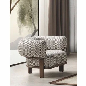 Casa Padrino Luxus Wohnzimmer & Hotel Sessel Hellgrau / Wei� / Dunkelbraun - Luxus M�bel