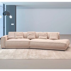 Casa Padrino Luxus Wohnzimmer & Hotel Sofa Linke Seite Beige 320 cm - Luxus M�bel