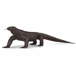 Casa Padrino XXL Garten Deko Bronze Skulptur Komodowaran 280 cm - Lebensgro�e Bronze Figur